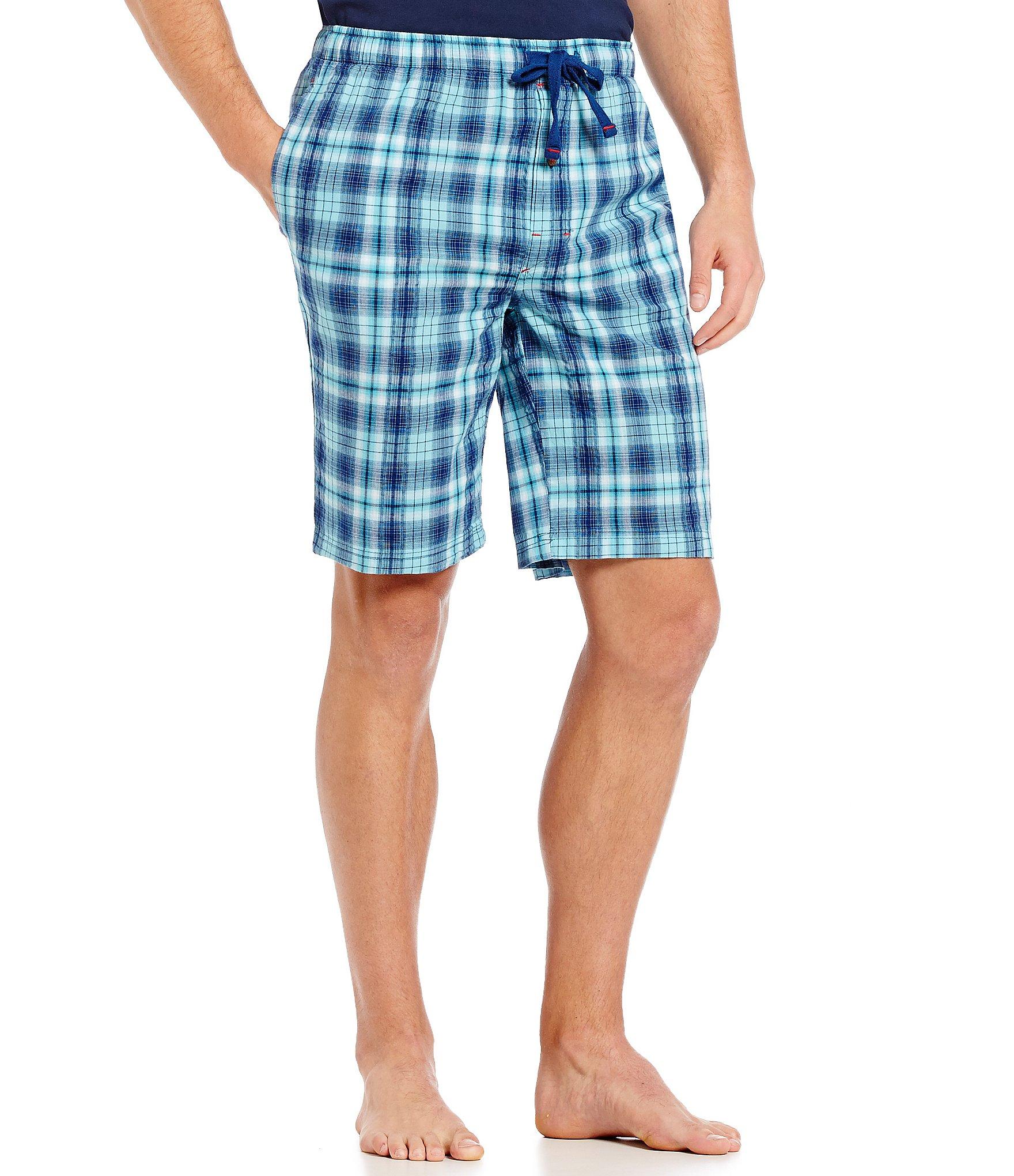 Tommy bahama Seersucker Plaid Pajama Shorts in Blue for Men Lyst